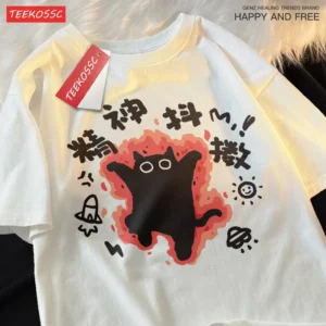 Breathable cotton summer t-shirt for men and women. Short sleeves