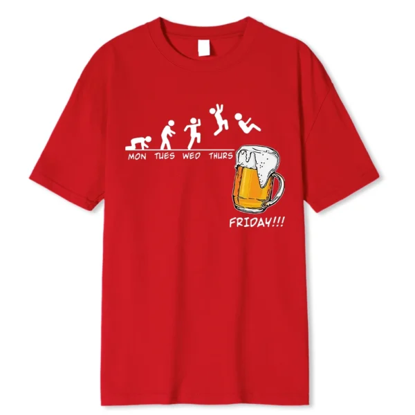Friday Beer Print Men's T-shirt - Graphic Tee