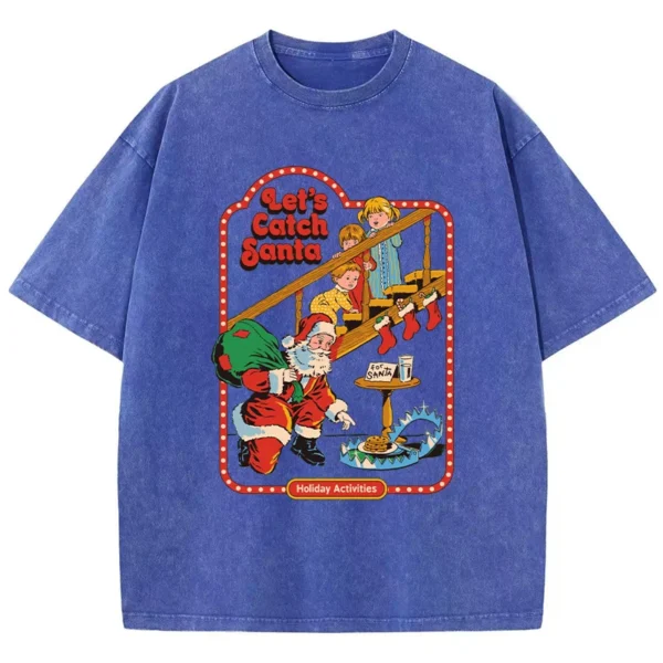 Women's "Let's Catch Santa" Summer Graphic T-Shirt