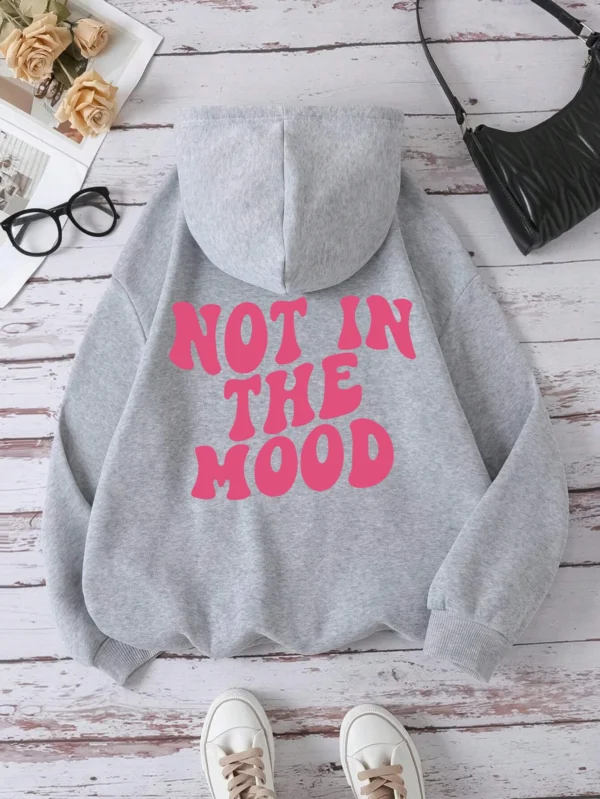 Not in the Mood" Men's Autumn Winter Hoodie