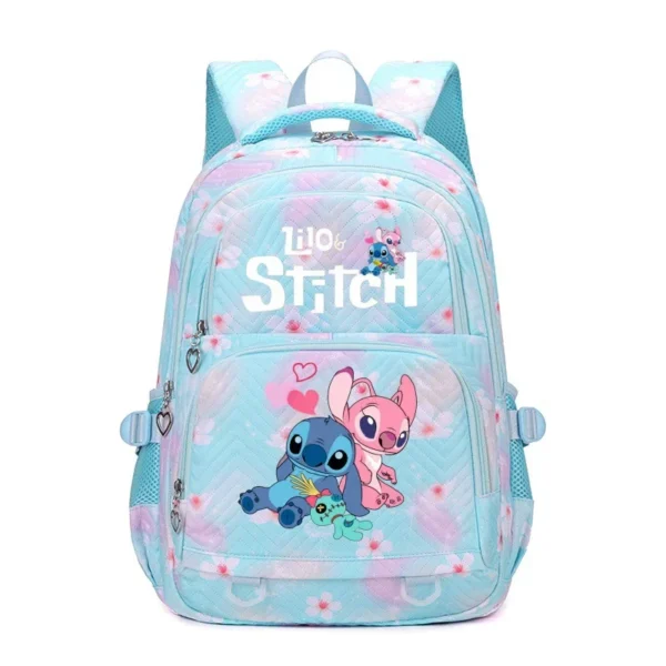 Large capacity nylon Stitch backpack with vibrant anime print