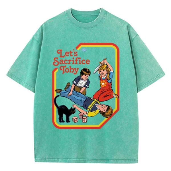 Women's O-neck summer t-shirt featuring a humorous cartoon graphic print design.