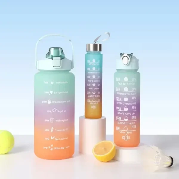 2 Liter Motivational Water Bottle with Time Marker