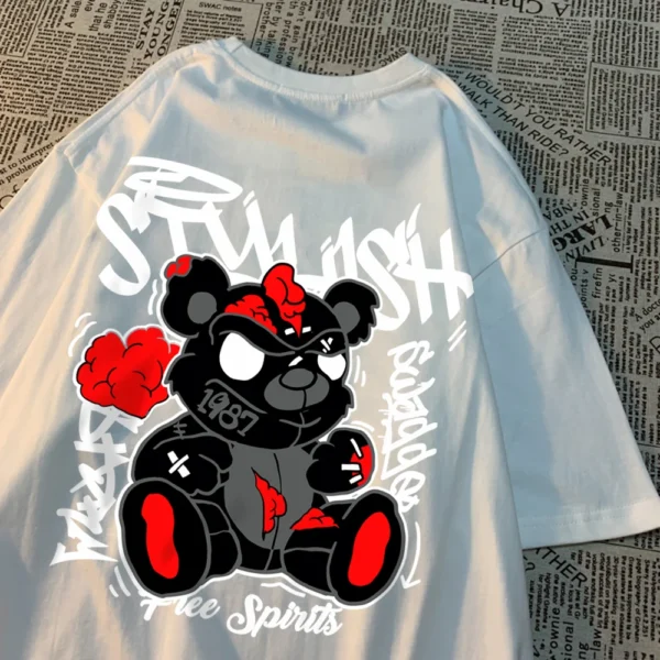 Exploding Puppet Bear graphic t-shirt for men and women.