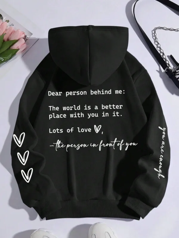 Dear Person Behind Me" Men's Fleece Hoodie