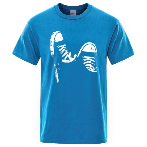 oversized O-neck breathable cotton t-shirt for summer.