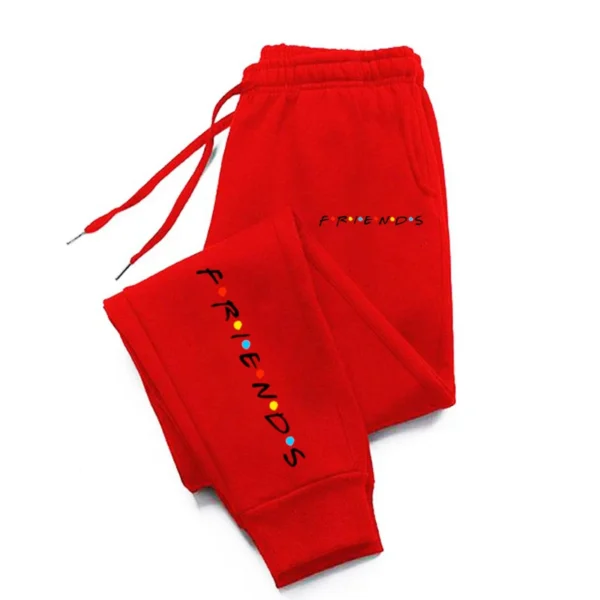 Friends letter print baggy sweatpants for men and women. Y2K style.