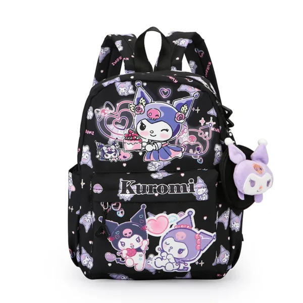 MINISO backpack displaying Kuromi and Cinnamoroll print