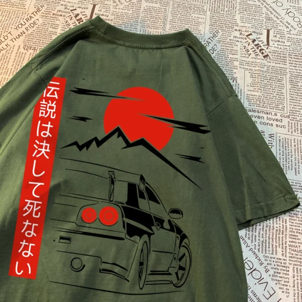 Men's oversized Japanese car graphic t-shirt