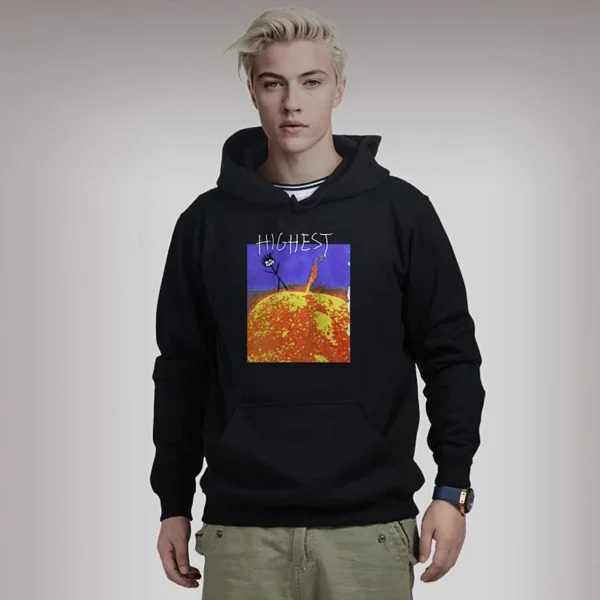Black Retro Cactus Jack Fleece Hoodie
