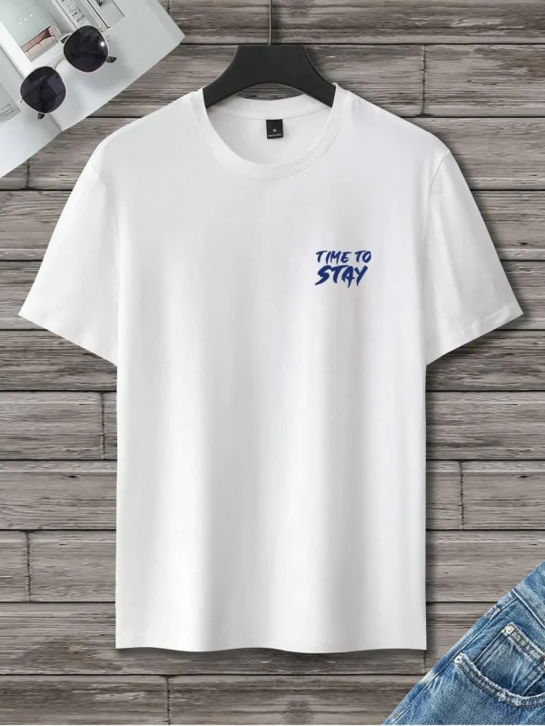 Seek Anticipated Gaze Men's Breathable Cotton T-Shirt - Loose Fit Summer Tee