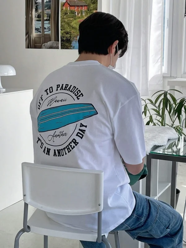 Paradise Found Men's Breathable Cotton Summer T-Shirt