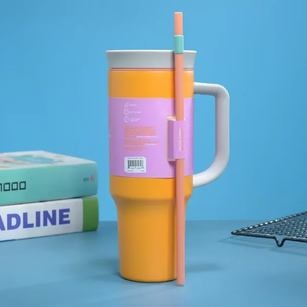 Owala Free Sip 40 oz stainless steel water bottle with straw lid.