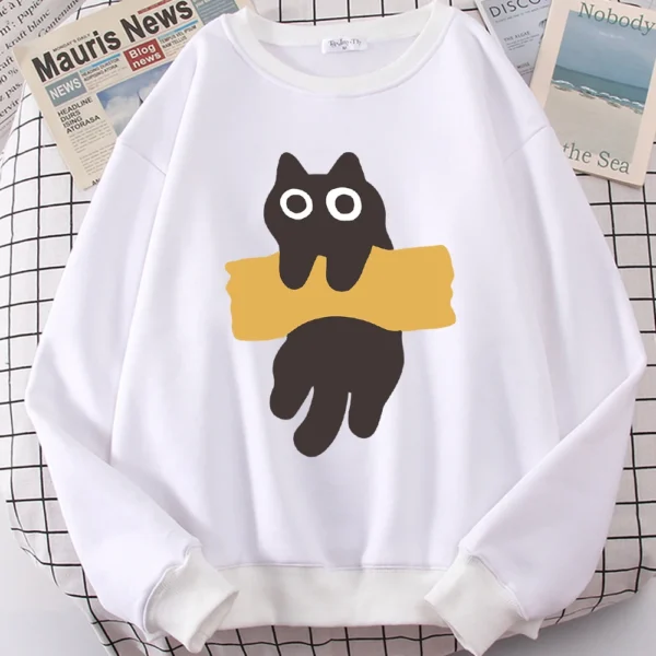 Cute Cat Print Hoodie for men and women