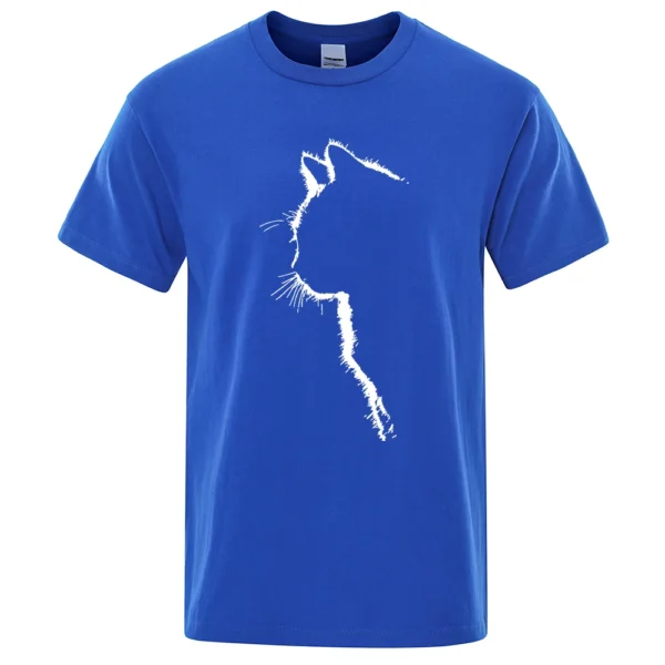 Funny cool cat graphic t-shirt for men