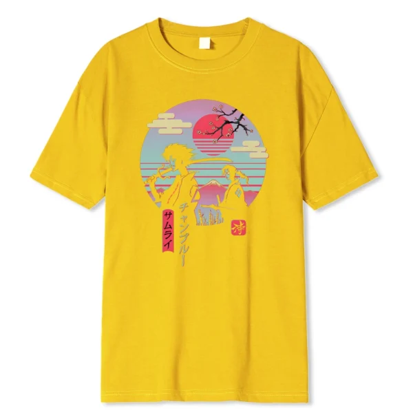 Japanese Samurai Hip Hop T-Shirt - Men's Summer Cotton Tee