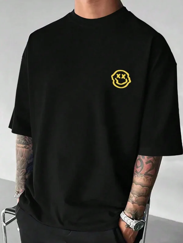 Oversized Smiley Face T-Shirt for Men