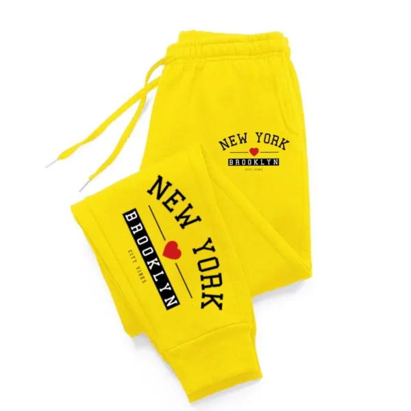 Brooklyn Print Baggy Sweatpants for Men & Women