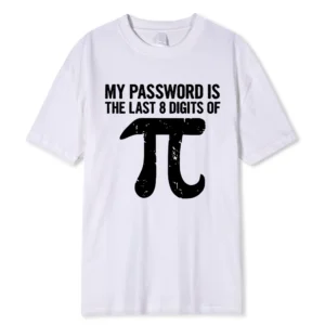 Men's oversized cotton t-shirt with funny math equations print.