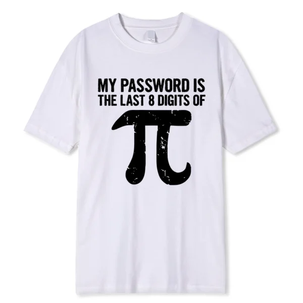 Men's oversized cotton t-shirt with funny math equations print.