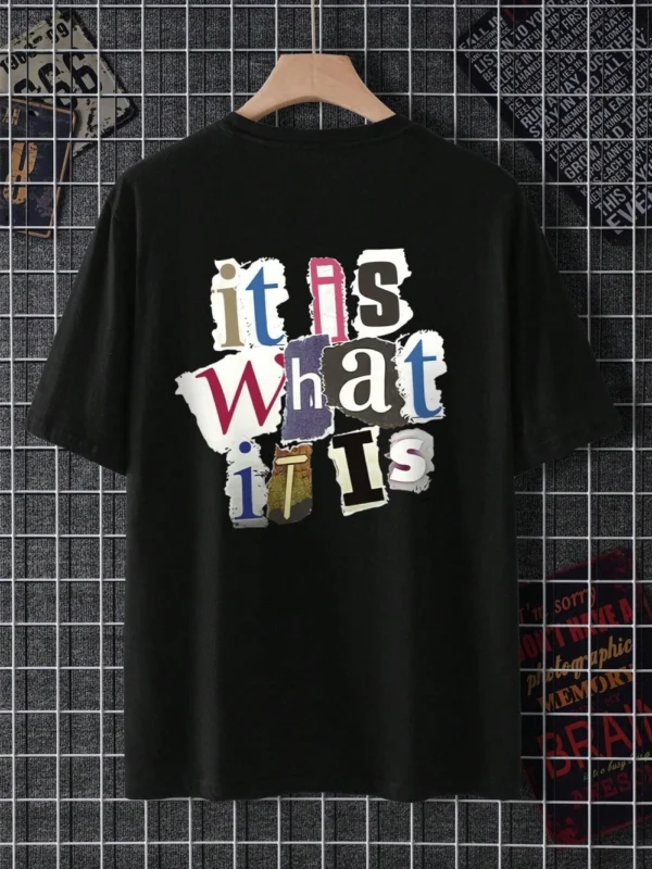 It Is What It Is" Men's Oversized Summer Graphic Tee