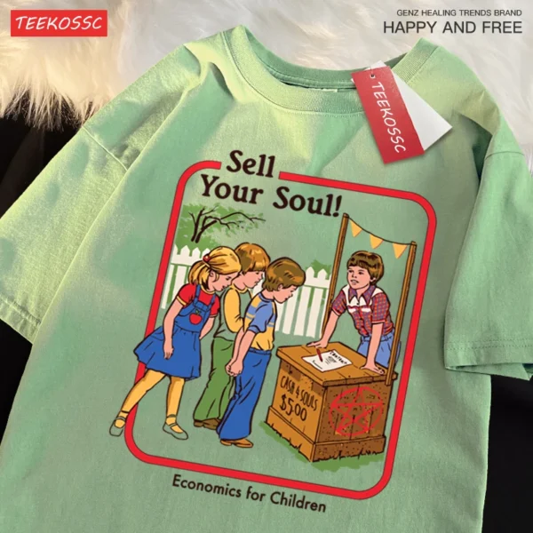 Men's "Sell Your Soul Economics" graphic t-shirt