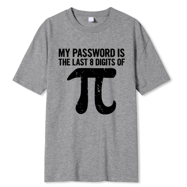 Men's oversized cotton t-shirt with funny math equations print.