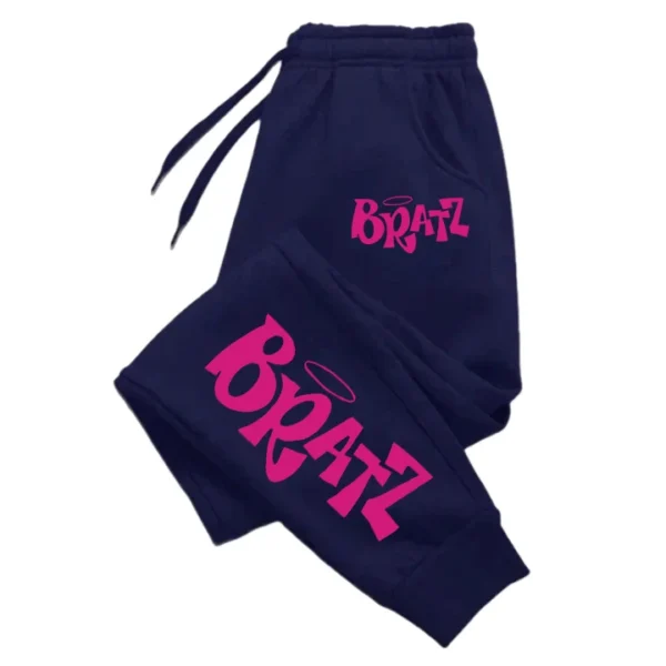 Bratz pink letter print sweatpants for women.
