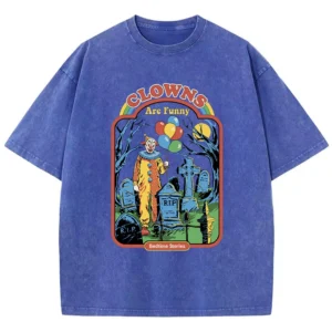 Funny clown print women's summer t-shirt
