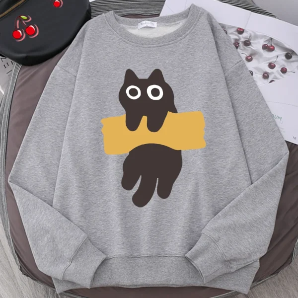 Cute Cat Print Hoodie for men and women