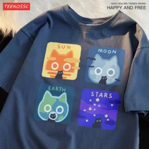 Sun Moon Earth Cat T-Shirt