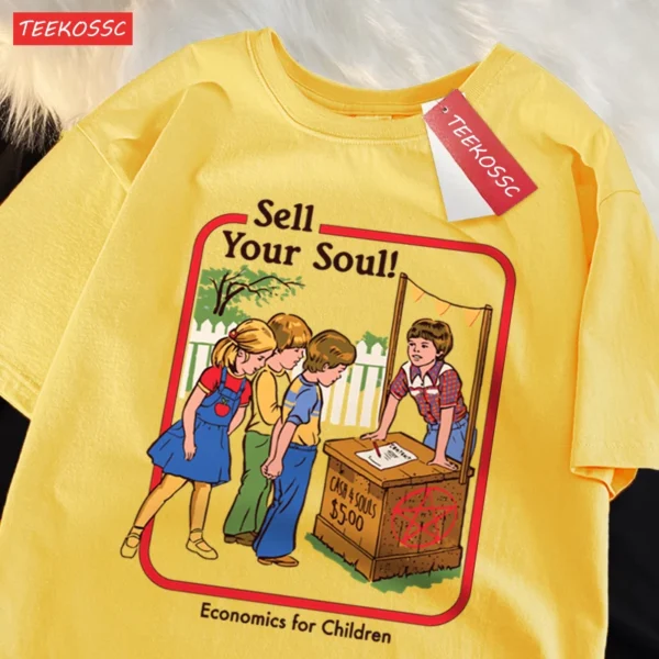 Men's "Sell Your Soul Economics" graphic t-shirt