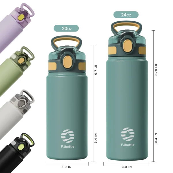 FEIJIAN Insulated Water Bottle with straw