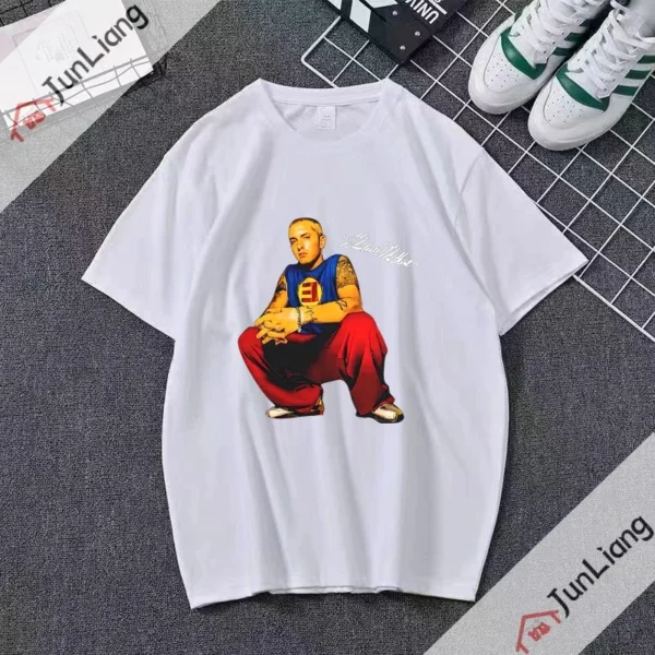 Eminem and Dr Dre inspired graphic tee with detailed comic book cover style artwork printed on the front.
