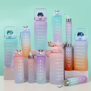 Motivational water bottle with time marker