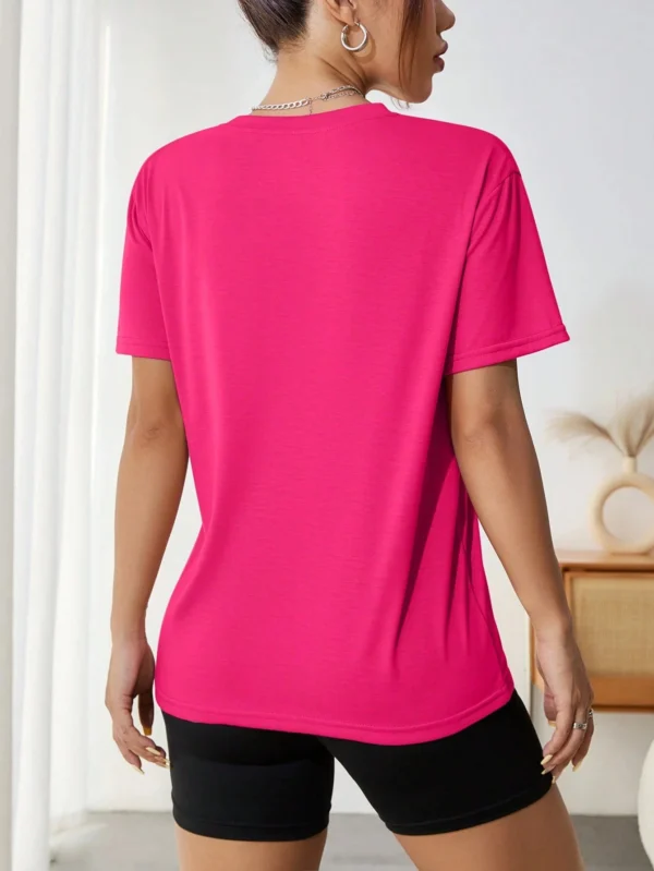 Women's bear & milk tea print t-shirt and shorts set - cute summer two piece outfit