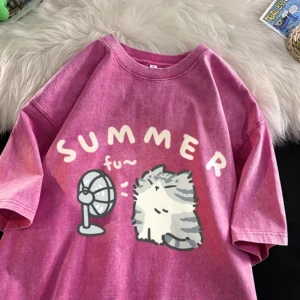 Vintage Blow Fan Cat T-Shirt