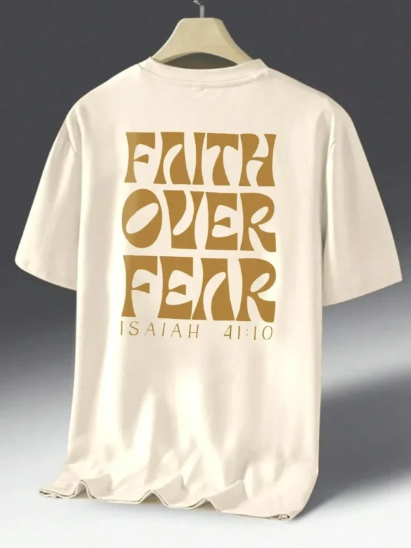 Faith Over Fear Isaiah 41:10 Men's Christian T-Shirt