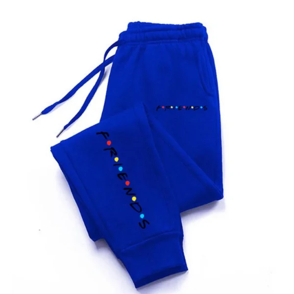 Friends letter print baggy sweatpants for men and women. Y2K style.