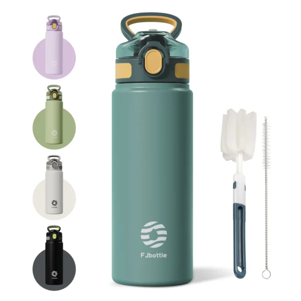 FEIJIAN Insulated Water Bottle with straw