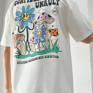 Unruly Attitude Men's Breathable Cotton T-Shirt - Loose Fit