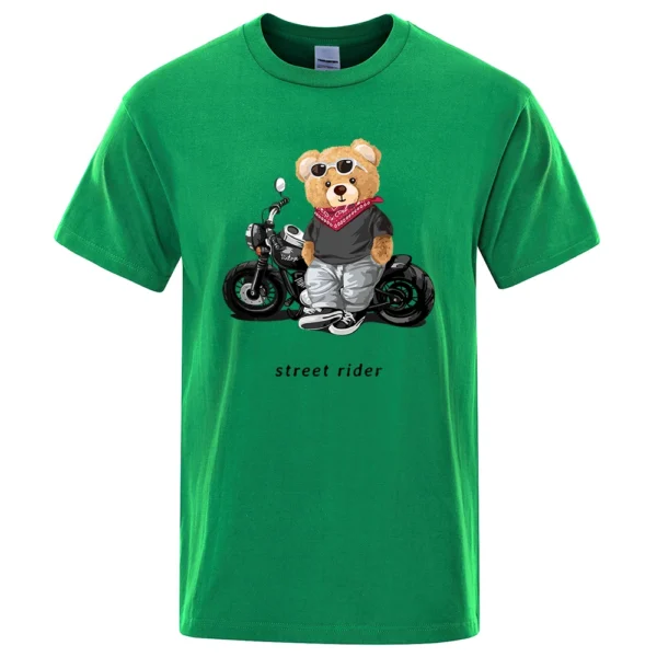 Men's Motorcycle Ted Rider T-Shirt - Breathable Summer Tee