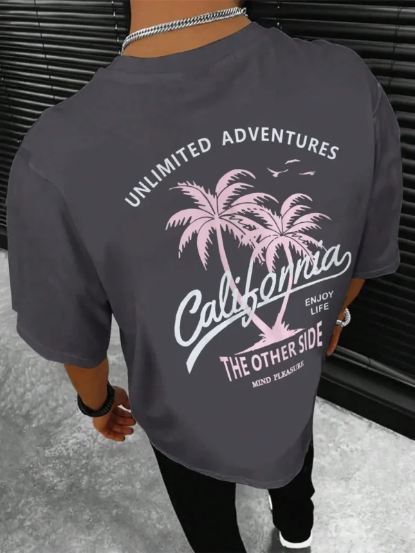 California "The Other Side" Men's Oversize Cotton T-Shirt