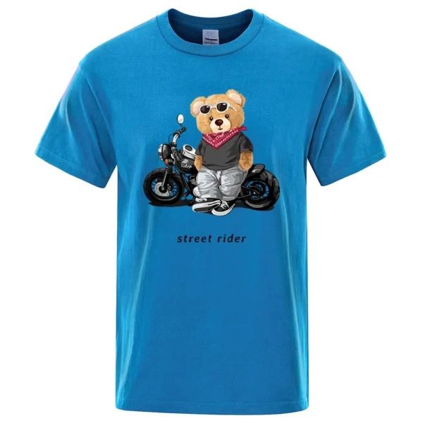 Men's Motorcycle Ted Rider T-Shirt - Breathable Summer Tee