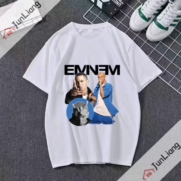 Eminem and Dr Dre inspired graphic tee with detailed comic book cover style artwork printed on the front.