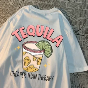 Tequila Cheaper Than Therapy" Unisex Cotton T-Shirt