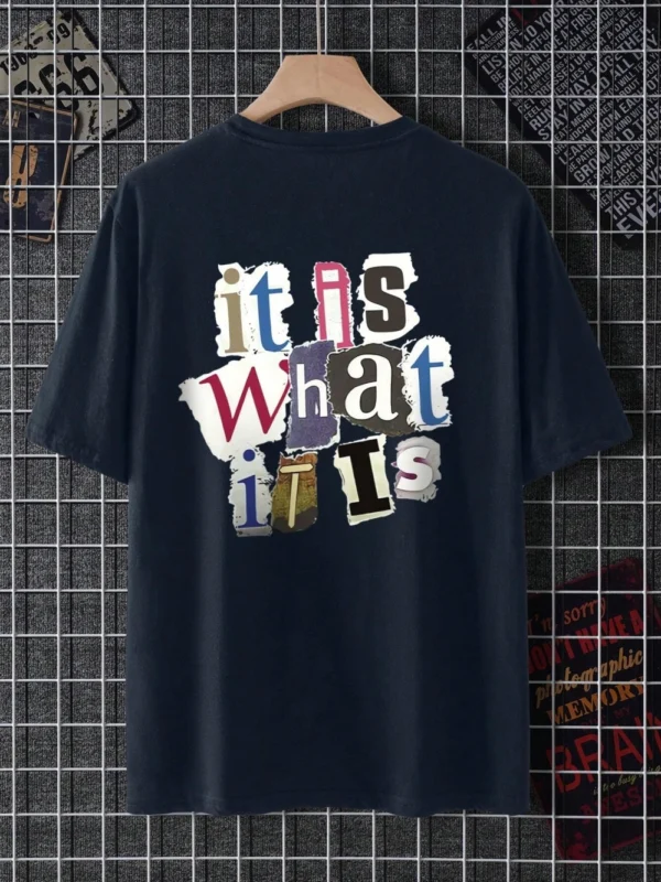 It Is What It Is" Men's Oversized Summer Graphic Tee