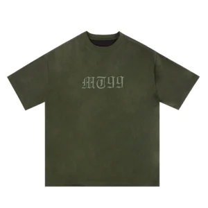 Embroidered suede t-shirt