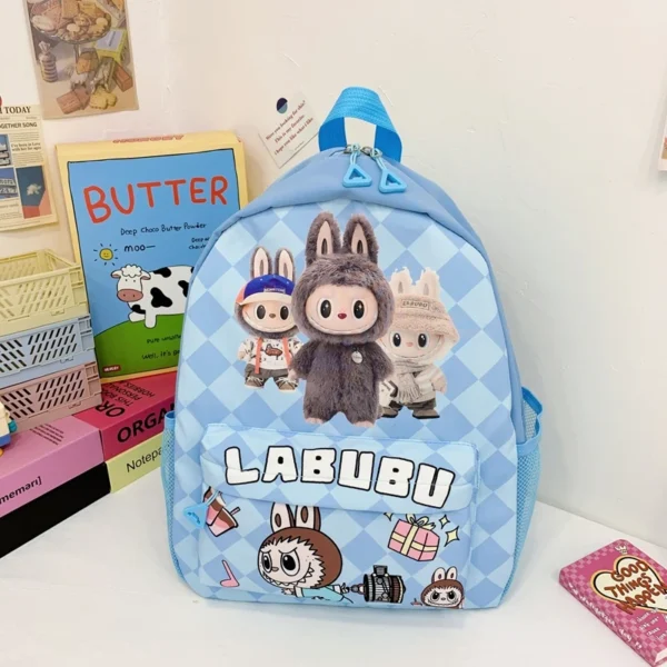 MINISO Labubu large capacity cute cartoon school backpack in nylon.