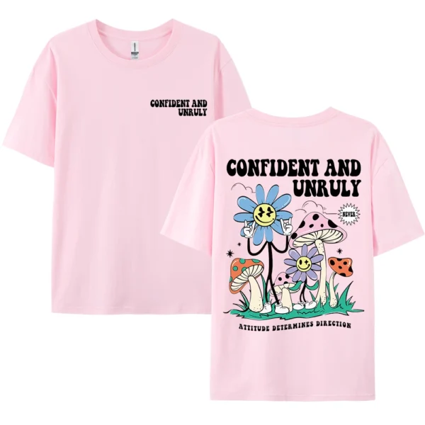 Unruly Attitude Men's Breathable Cotton T-Shirt - Loose Fit